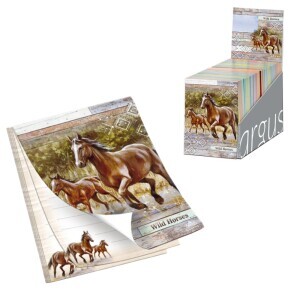 Argus Zápisník trhací 9*12cm Wild Horses (48/bal)