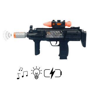 Puška MP7 s zvuky a světelné efekty（72/krt)