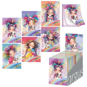 Argus Zápisník trhací 9*12cm Rainbow Ella (48/bal)