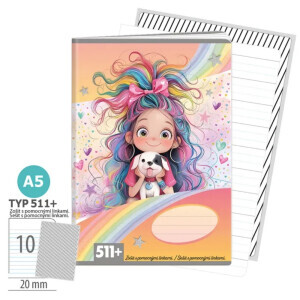 Argus Sešit A5/511 LC Rainbow Ella (6/bal)