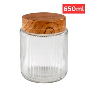 Dóza 650ml Dřev víčko (12/krt)