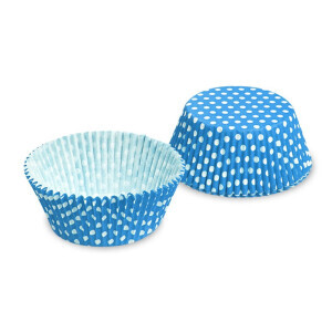 Cukrářské košíčky Modrý puntík 5*3cm 40ks (50/krt)