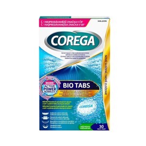 Corega 30ks Tablety Bio Tabs Nové (12/bal)