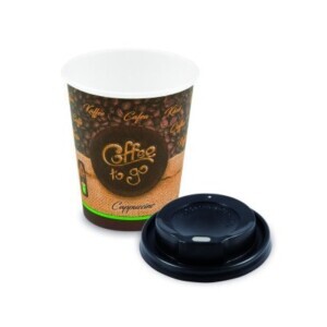 Kelímek papír. 280ml + víčko Coffe to go (12/krt)