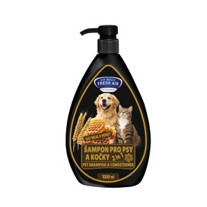 Šampon pro psy a kočky 1L 2in1 Oat meal&Honey (10/krt)