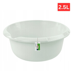 Miska kulatá s výlevkou 2,5l/Ø 24x10cm Soft Green (10/krt)
