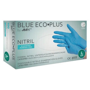 Rukavice nitrilové modré Eco Plus 100ks L