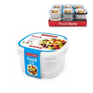 P.Forte Dóza Plast 0.6l 2ks BAG (12/krt)