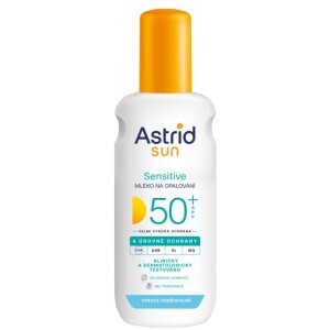 Astrid Sun 150ml Sensitive Mléko Na Opalování OF50+ Sprej (6/krt)