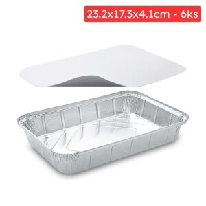 Alu miska 23.2*17.3*4.1cm/6ks  (24/krt)