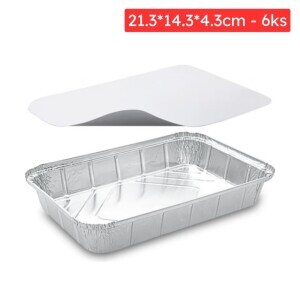 Alu miska 21.3*14.3*4.3cm/6ks  (24/krt)