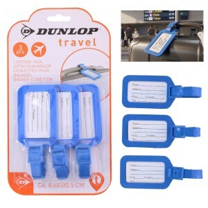 Dunlop Visačky na zavazadla 3ks 5x8,6x0,5cm (12/krt)