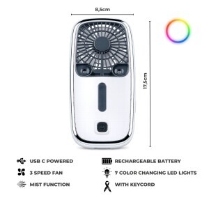 Stolní ventilátor s vodní mlha 5v (12/krt)