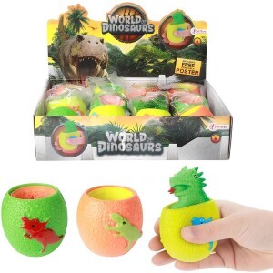 Toi-Toys Mačkací hračka Dinosaur 3ass (12/krt)