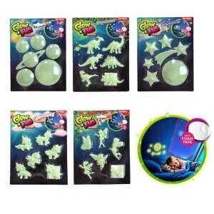Glow N Fun Nálepka Dekorace svíticí ve tmě Dark Star(24/krt)