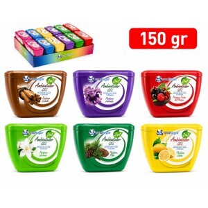 Amahogar Oval Gel Air Freshener 150g Mix (12/bal)