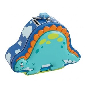 Pokladnička plechová se zámkem Dinosour S-231 (12/bal 120/krt)