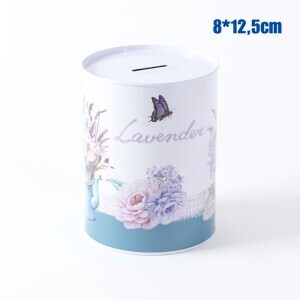 Pokladnička plechová 8*12,5cm Home (12/bal 72/krt)