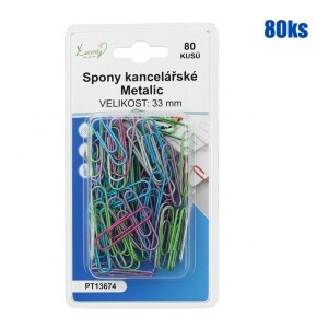 Spony kancelářské 33mm/80ks Metalic (24/bal 288/krt)