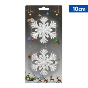 Vánoční dekorace sněhová vločka 6ks/10cm (240/krt)
