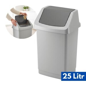Curver Odpadkový koš 15l meta. Střibrná (6/krt)