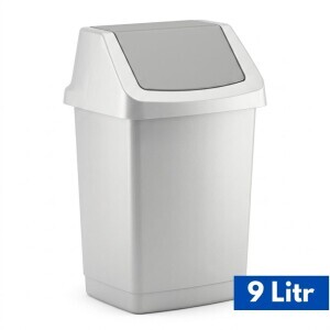Curver Odpadkový koš 9l meta. Střibrná (12/krt)