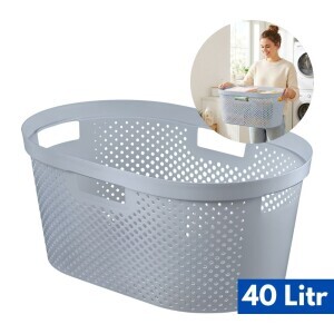 Curver Koš na prádlo Dots 40l Šedá (6/krt)