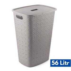 Curver Koš na prádlo Softex 56l šedohnědá (6/krt)
