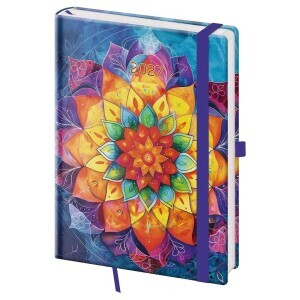 Helma Kalendář Diář týdenní A5 Vario - Mandala s gumičkou