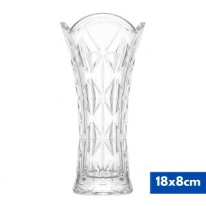 Váza skleněná 18*8cm (36/krt)