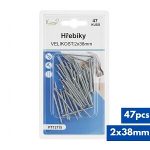 Hřebíky 2*38mm/47ks (24/bal 288/krt)