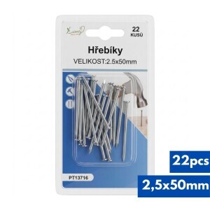 Hřebíky 2,5*50mm/22ks (24/bal 288/krt)