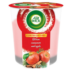 Airwick Svíčka 220g Jablko a a škorica(6/krt)