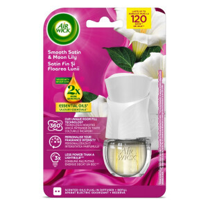 Airwick 19ml Electric komplet Jemný satén a měsíční lilie(6/krt)