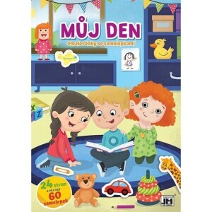Omalovánky A4 se samolepkami muj den