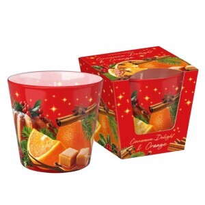 Bartek 115g Svíčka ve skle Cinnamon Delights(12/krt)