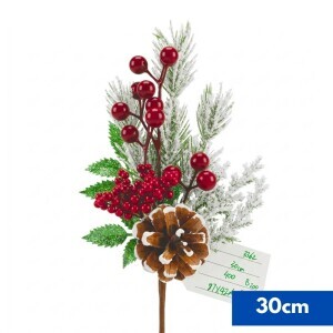 Vánoční větvička 30cm (100/bal 600/krt)