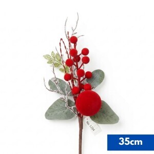 Vánoční větvička 35cm (120/bal 600/krt)