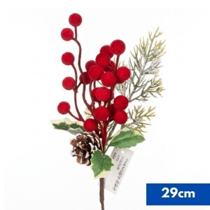 Vánoční větvička 29cm (180/bal 720/krt)