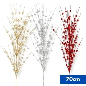 Vánoční větvička 80cm 3ass (12/bal 1200/krt)