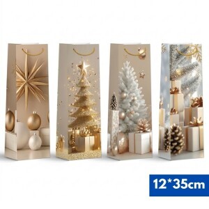 Vánoční dárková taška 12*35*9cm (12/bal 960/krt) 