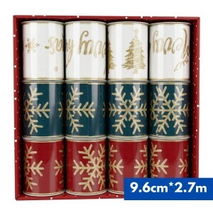 Vánoční stuha 9.6cm*2.7m (12/bal 144/krt)