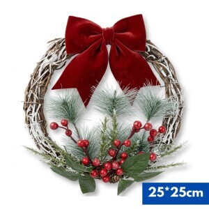 Vánoční věnec 25cm (120/krt)