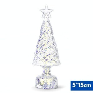 Vánoční dekorace stromeček 15cm bílá  (12/bal 360/krt)