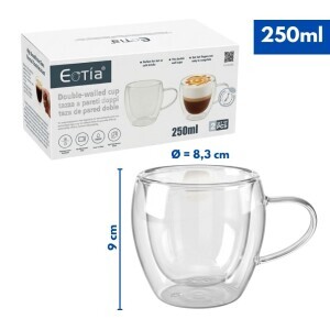Sklenice na kávu 250ml 2ks (24/krt)