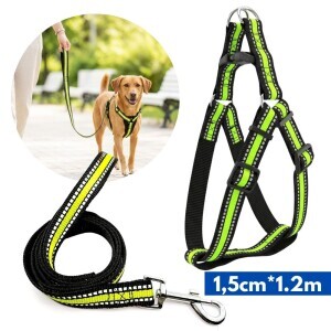 Postroj pro psy s vodítkem 1.5cm*1.2m (12/bal 360/krt)