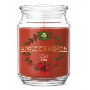 Arome Svíčka ve skle 510g Apple Cinnamon (6/krt)