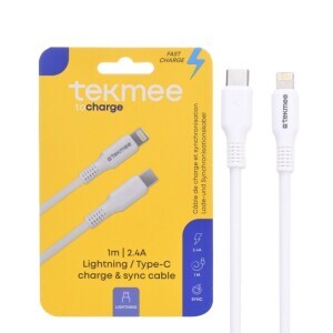 Tekmee Nabijecí kabel 1m Lightning/Type C 20w (10/krt)
