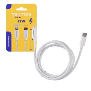 Tekmee Nabijecí kabel 1m Lightning/Type C 27w (10/krt)