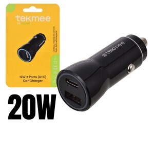 Auto nabíječka 12W USB/Type C (12/krt)